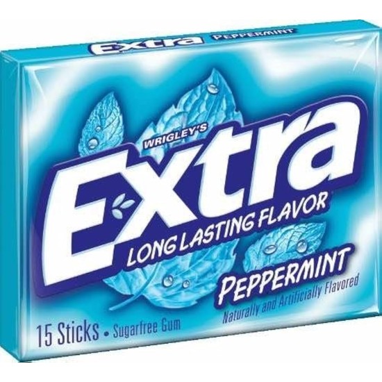 Wrigley's Extra Peppermint Gum 15 Piece Slim Pack - menta 41g