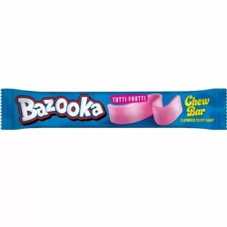 Bazooka Chew Bar Tutti Frutti Flavored 14g