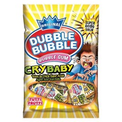 Dubble Bubble Cry Baby Super Sour Bubblegum - gumă cu gust de fructe acre 85g