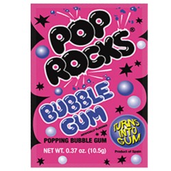 Pop Rocks Cracklling Gum - bomboane explozive cu gust de gumă de mestecat 11g