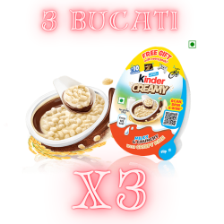 Kinder (INDIA) Creamy - ciocolată cu bucăți de orez expandat 19g X3