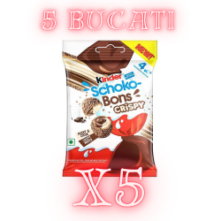 Kinder Schokobons Crispy Limited (INDIA) - ciocolată cu înveliș crocant 22g x5 Bucăți