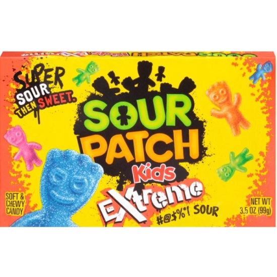 Sour Patch Kids Extreme Theatre Box - cu gust de fructe 99g 