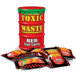 Toxic Waste Drum (Red) Sour Candy - bomboane cu gust de fructe acrișoare 42g