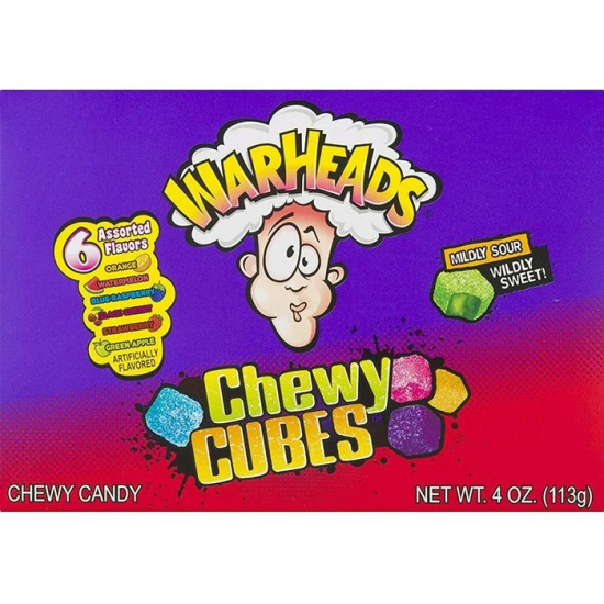 Warheads Sour Chewy Cubes Theatre Box 113g 
