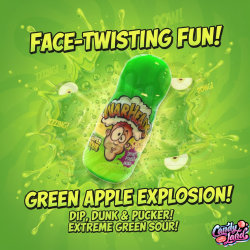 Warheads Super Sour Thumb Dipper Green Apple - măr verde 40g