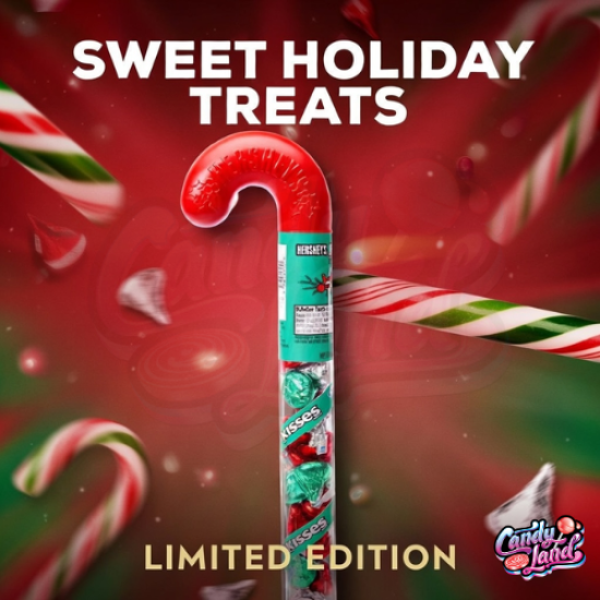 Hershey's Milk Chocolate Kisses Holiday Canes 90g