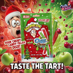 Warheads Ooze Chews Ropes Merry Cherry & Jolly Apple 85g