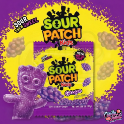 Sour Patch Kids Grape Peg Bag - jeleuri cu gust de struguri 101g