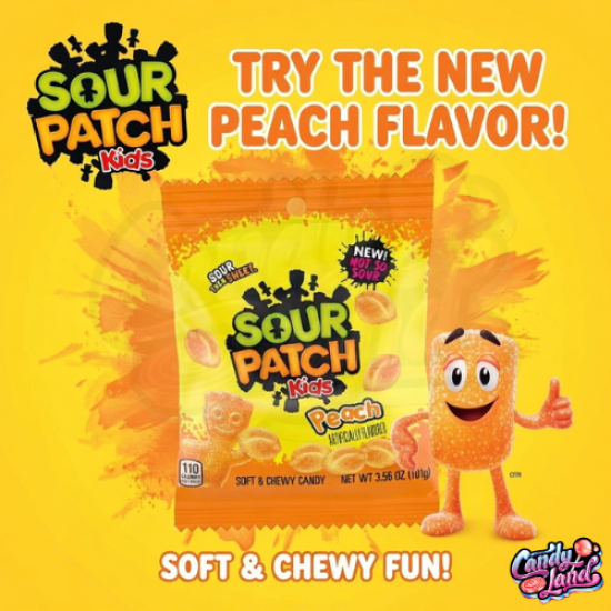 Sour Patch Kids Peach Peg Bag - piersică 101g