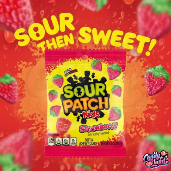 Sour Patch Kids Strawberry Peg Bag - căpșuni 102g 
