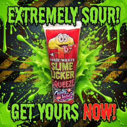 Toxic Waste Slime Licker Sour Squeeze Candy Cherry - gel cu gust de cireșe 70g