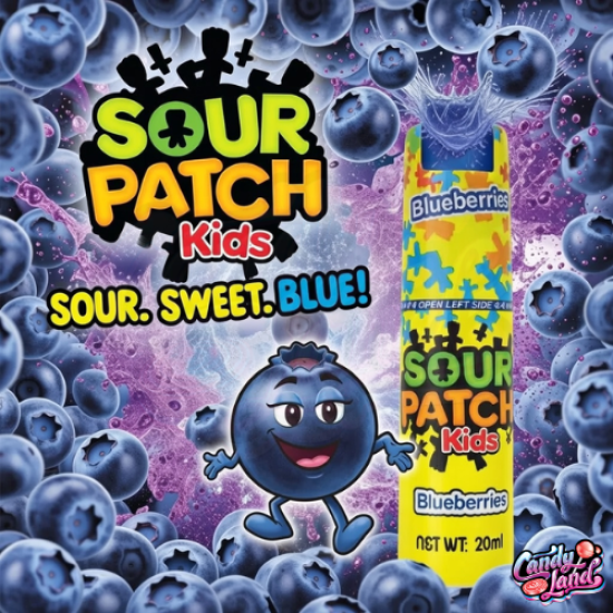 Sour Patch Kids Spray Blueberries - bomboană lichidă cu gust de afine 0.02L