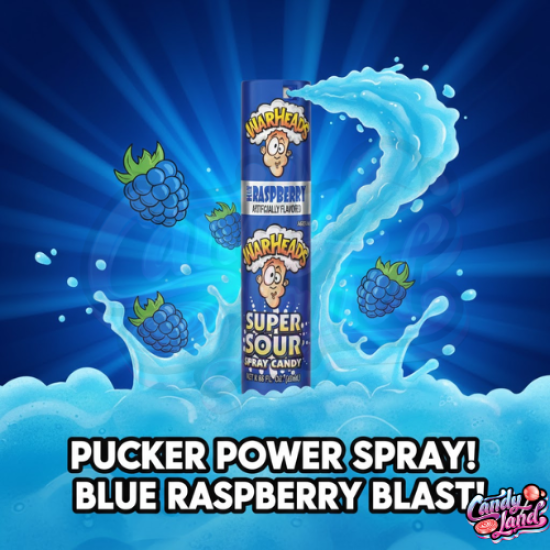 Warheads Super Sour Spray Blue Raspberry - cu gust de zmeură 0.02L