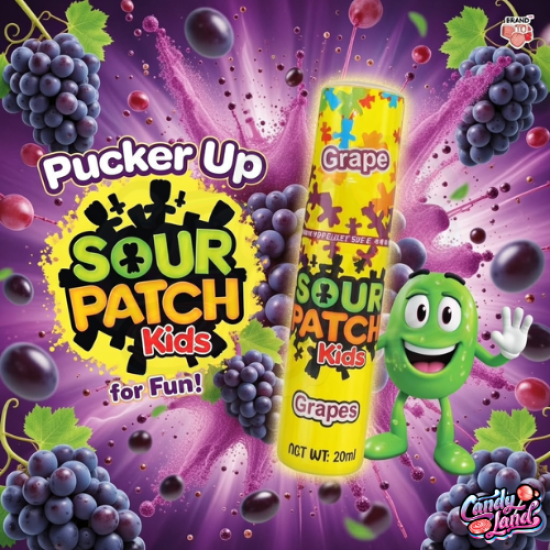 Sour Patch Kids Spray Grapes - bomboană lichidă cu gust de struguri 0.02L