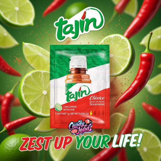 Tajin (MEXIC) Chilli Powder with Lime - cu gust de pudră de chilli și lime 1g