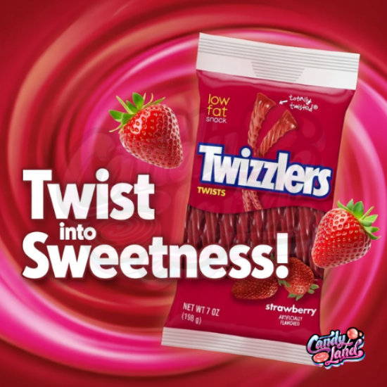 Twizzlers Twists Strawberry - căpșuni 198g 