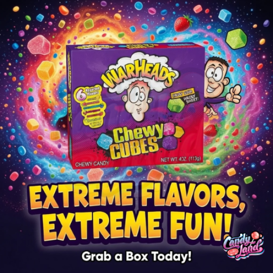 Warheads Sour Chewy Cubes Theatre Box 113g 