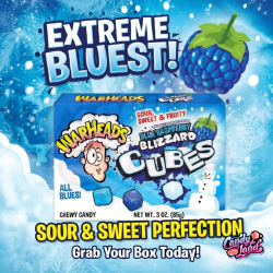Warheads Blizzard Cubes Blue Raspberry 85g