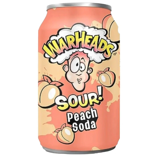 Warheads Sour! (USA) Peach Soda - piersică 330ml
