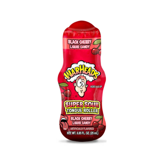 Warheads Super Sour Tongue Roller - cireșe negre 25ml