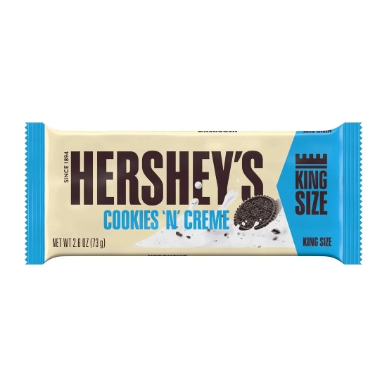 Hershey's Cookies 'N' Creme King Size 73g - prajituri si frisca 43g