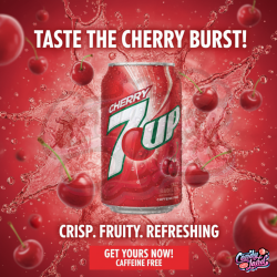 7up Cherry - cireșe 355ml