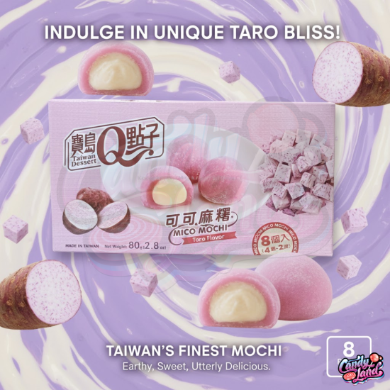 Q Brand Cacao Taro Mochi 80g TWN Q Brand Cacao Taro Mochi 80g TWN