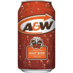 A&W Root Beer - bere de rădăcini cu gust de lemn dulce și mentă 355ml