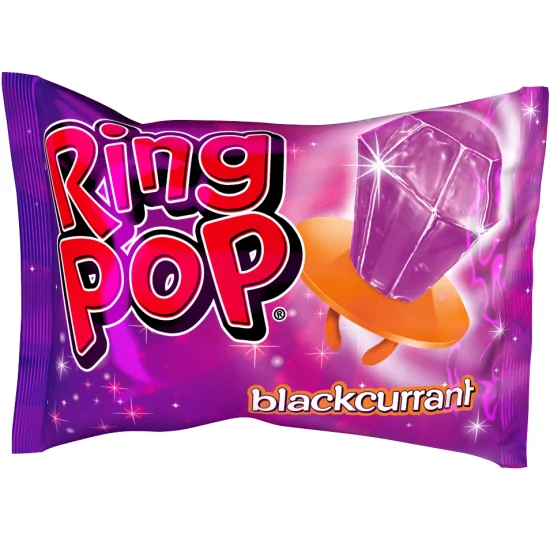 Bazooka Ring Pop Blackcurrant - coacăze negre 10g
