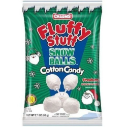 Charms Fluffy Stuff Snow Balls Cotton Candy - căpșuni 60g