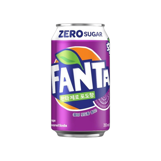 Fanta (COREEA DE SUD) Zero Grape - suc fara zahar cu gust de struguri 355ml
