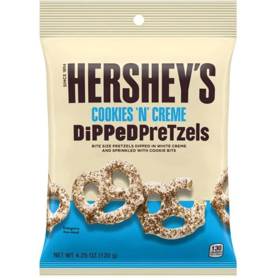 Hershey's Dipped Pretzels Cookies N Creme - frisca si prajituri 120g