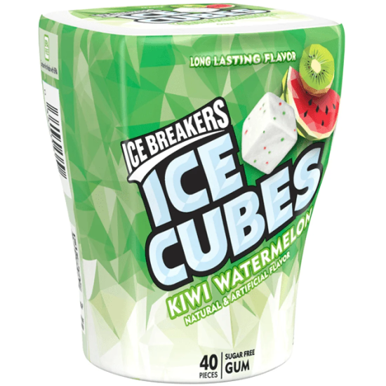 Ice Breakers Ice Cubes Kiwi Watermelon - kiwi si pepene 92g 