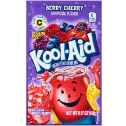 Kool Aid Berry Cherry Sachet - amestec de băutură cu gust fructe de pădure 4.8g
