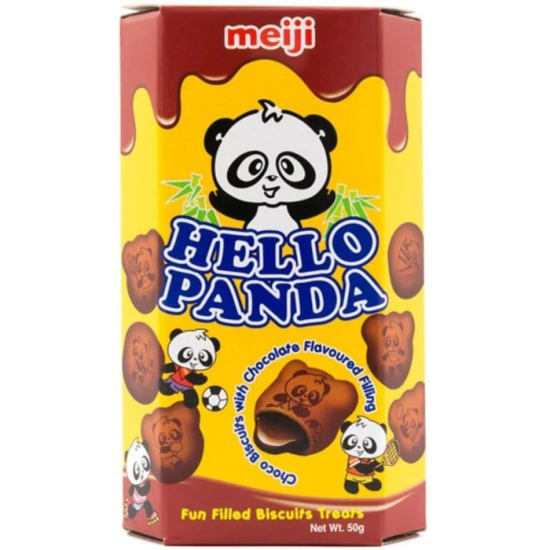Meiji Hello Panda (ASIA) Double Chocolate - biscuiți cu gust de ciocolată 50g 