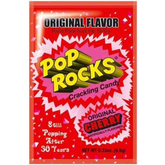 Pop Rocks Cherry - bomboane explozive cu gust de cireșe 9.5g