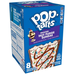 Pop Tarts Frosted Hot Fudge Sundae -  plăcinte americane cu gust de înghețată cu sirop de ciocolată 384g