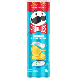 Pringles Cheddar & Sour Cream - brânză, smântână și ceapă 156g