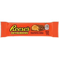 Reese's Nutrageous - ciocolată cu gust de alune, unt de arahide și caramel 47g