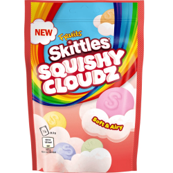 Skittles Squishy Cloudz Fruit Pouch - bomboane cu gust de fructe 94g
