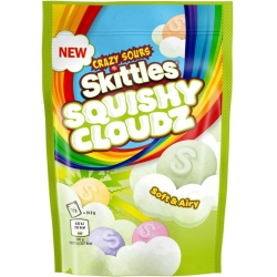 Skittles Squishy Cloudz Sours Pouch - fructe acrișoare 94g