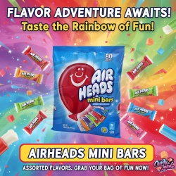 Airheads Bars Mini Assorted 80 Pack 912g