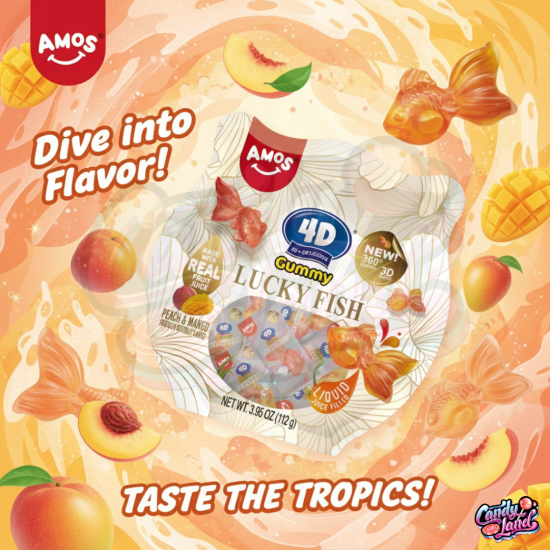 Amos 4D Gummy Lucky Fish 112g