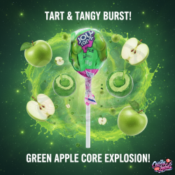 Jolly Rancher Filled Pops Fruit Chews Green Apple - mere verzi 15.8g