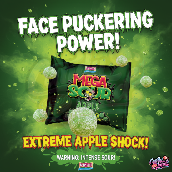 Barnetts Mega Sour Apple 104g