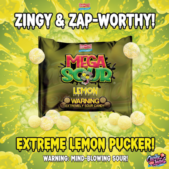 Barnetts Mega Sour Lemon 104g