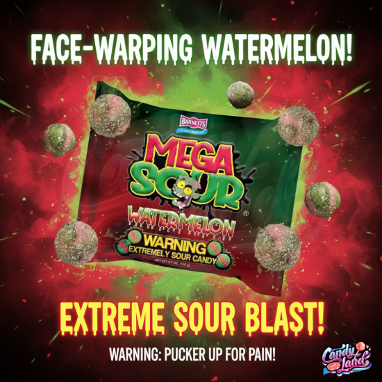 Barnetts Mega Sour Watermelon 104g