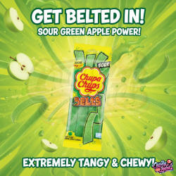 Chupa Chups Sour Belts Apple 90g