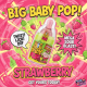 Bazooka Big Baby Pop! Mega Sour Strawberry - căpșuni 32g